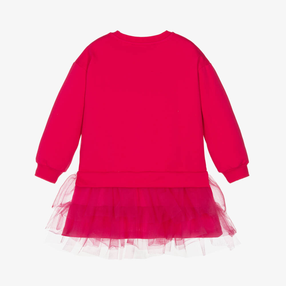 Agatha Ruiz de la Prada-Girls Pink Cotton & Tulle Dress | Childrensalon Outlet