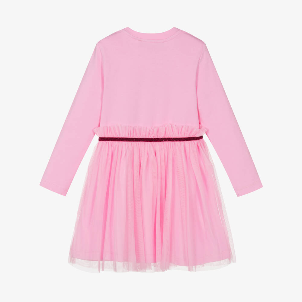 Agatha Ruiz de la Prada-Girls Pink Cotton Unicorn Dress | Childrensalon Outlet