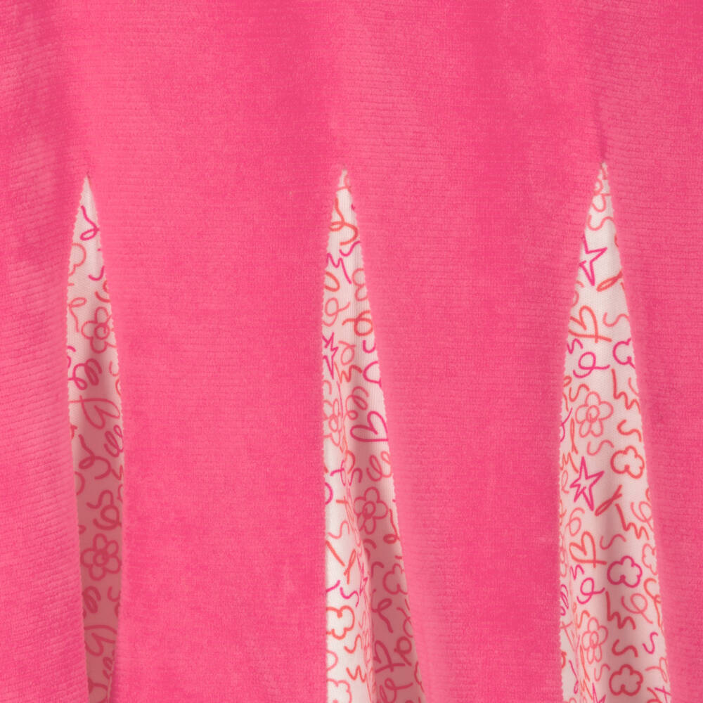 Agatha Ruiz de la Prada-Girls Pink Cotton Velour Dress | Childrensalon Outlet