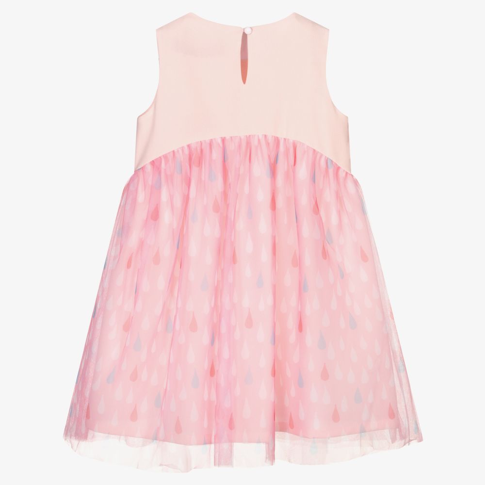 Agatha Ruiz de la Prada-Girls Pink Crêpe & Tulle Dress | Childrensalon Outlet