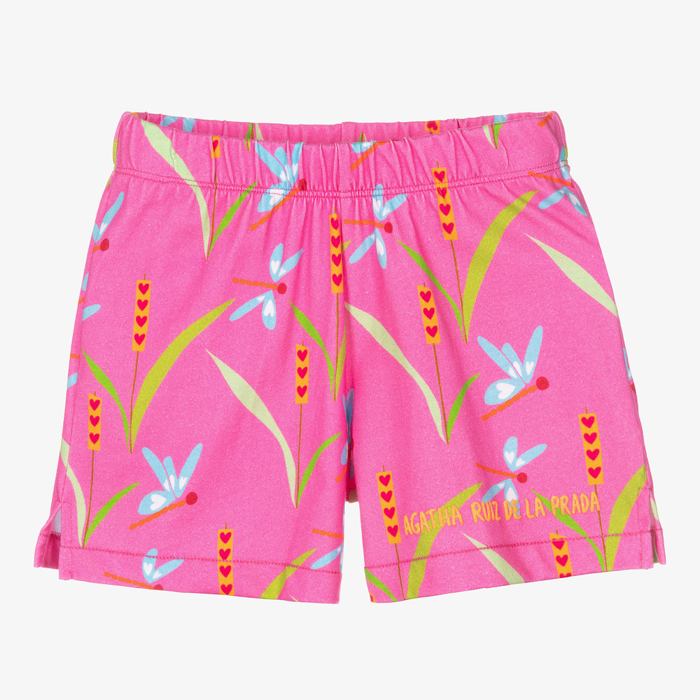 Agatha Ruiz de la Prada-Girls Pink Dragonfly Shorts | Childrensalon Outlet