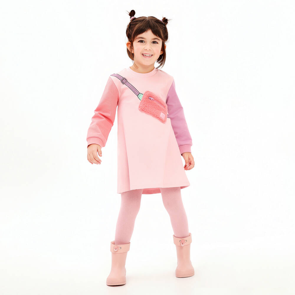 Agatha Ruiz de la Prada-Набор платье и колготки розовый для девочек | Childrensalon Outlet