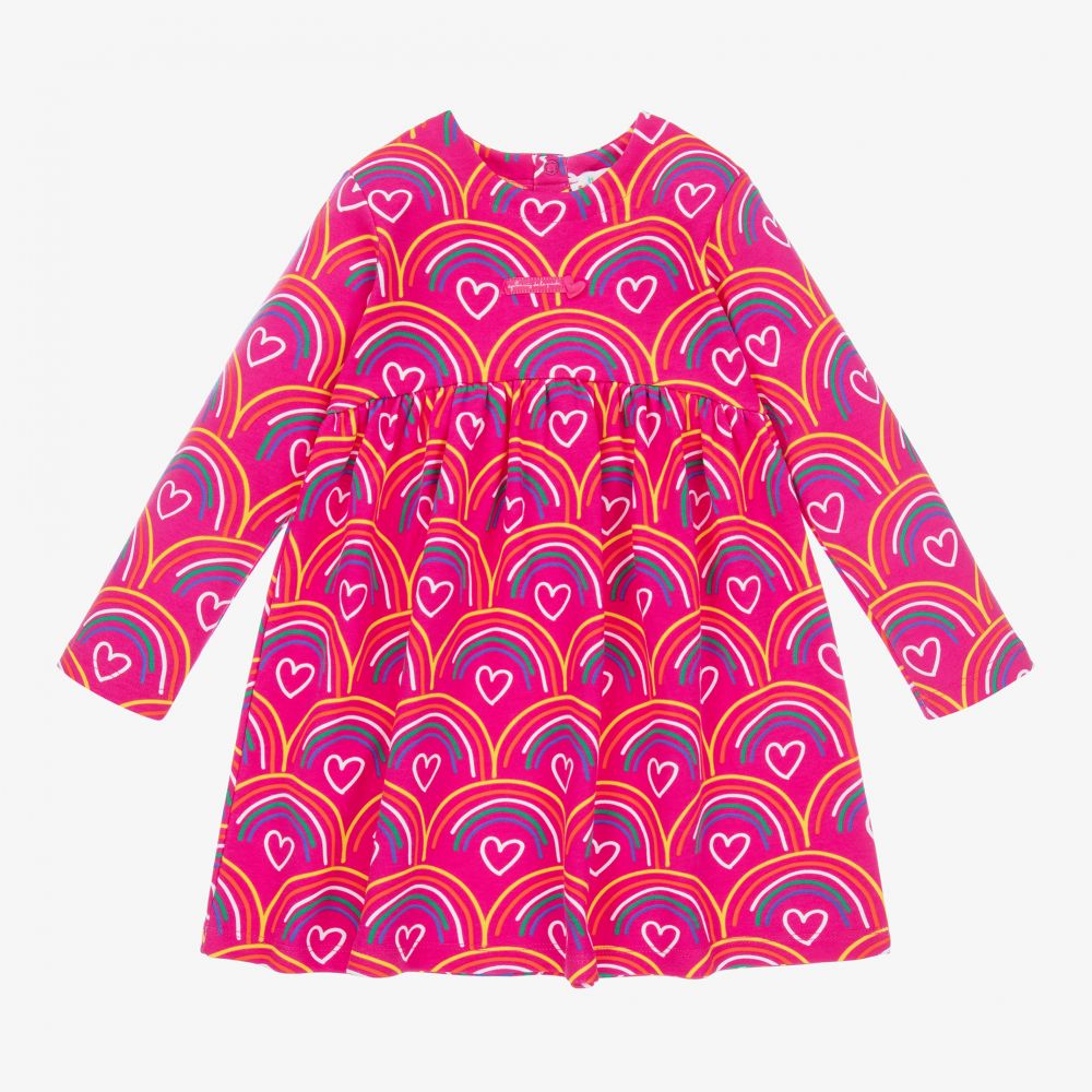 Agatha Ruiz de la Prada - Ensemble robe rose en jersey Arc-en-ciel  | Childrensalon