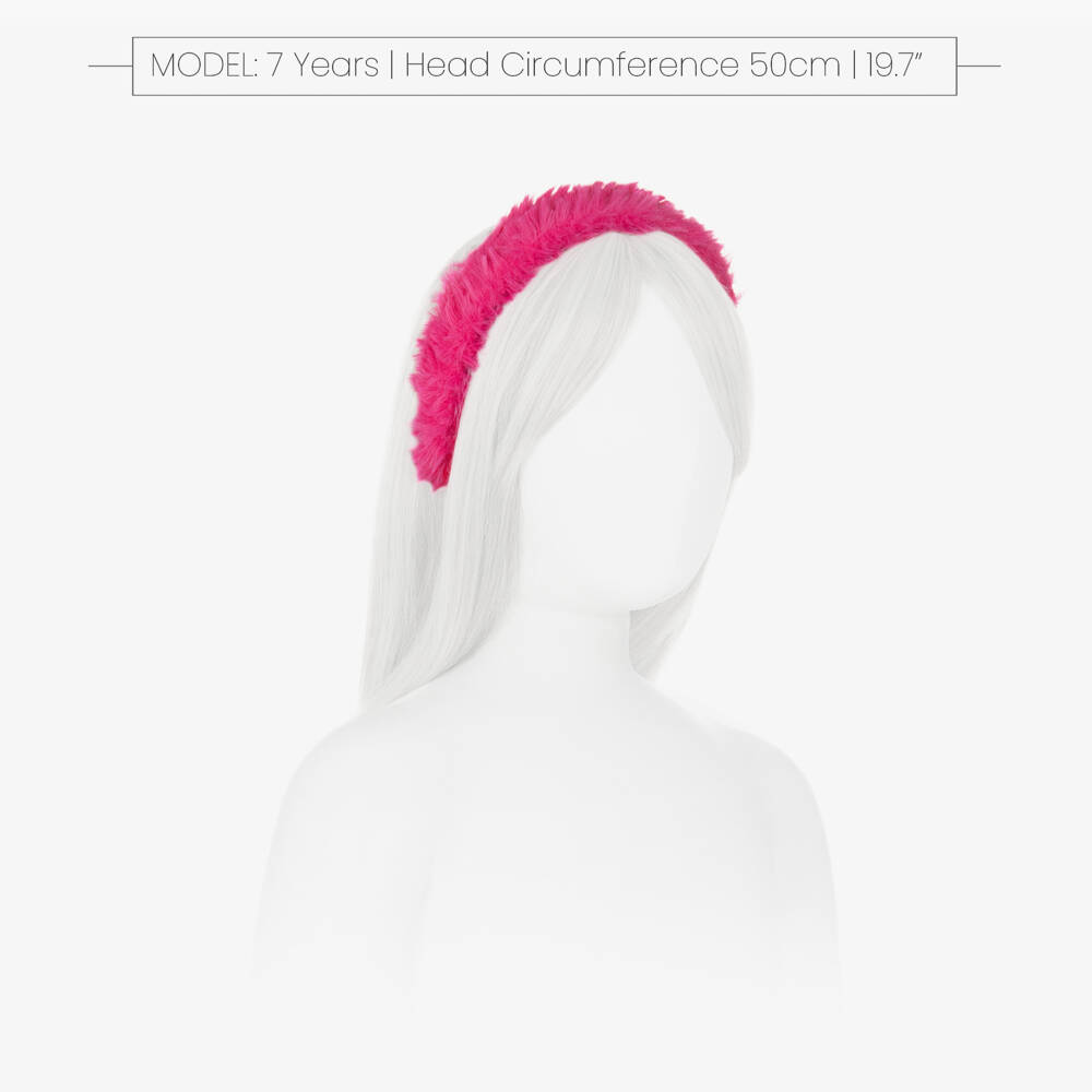 Agatha Ruiz de la Prada-Girls Pink Faux Fur Headband | Childrensalon Outlet