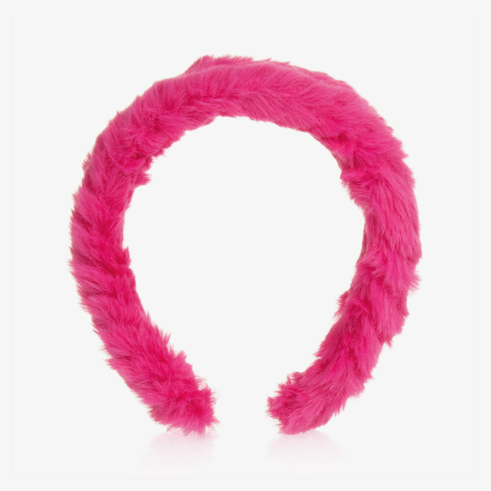 Agatha Ruiz de la Prada-Girls Pink Faux Fur Headband | Childrensalon Outlet