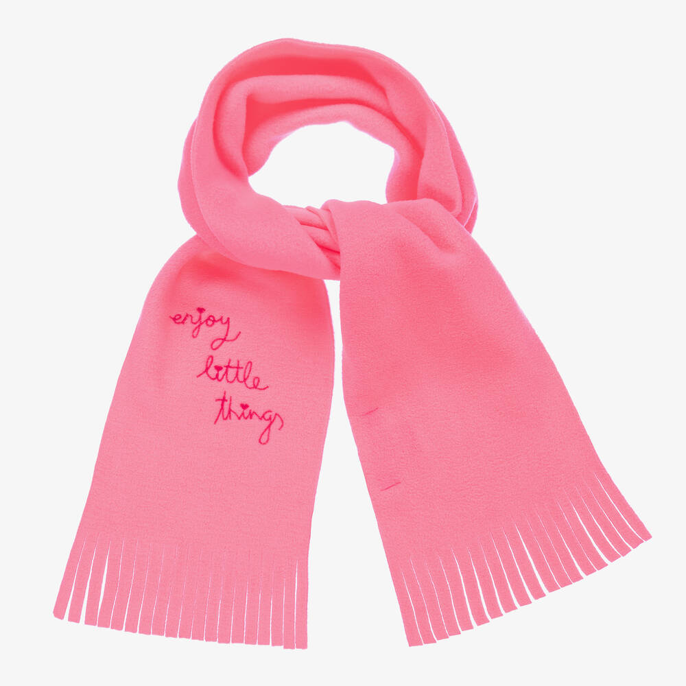 Agatha Ruiz de la Prada - Girls Pink Fleece Scarf | Childrensalon
