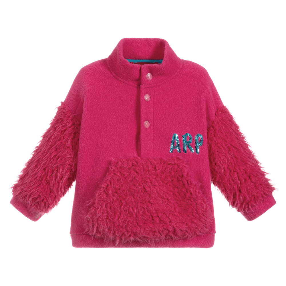 Agatha Ruiz de la Prada - Girls Pink Fleece Sweatshirt | Childrensalon