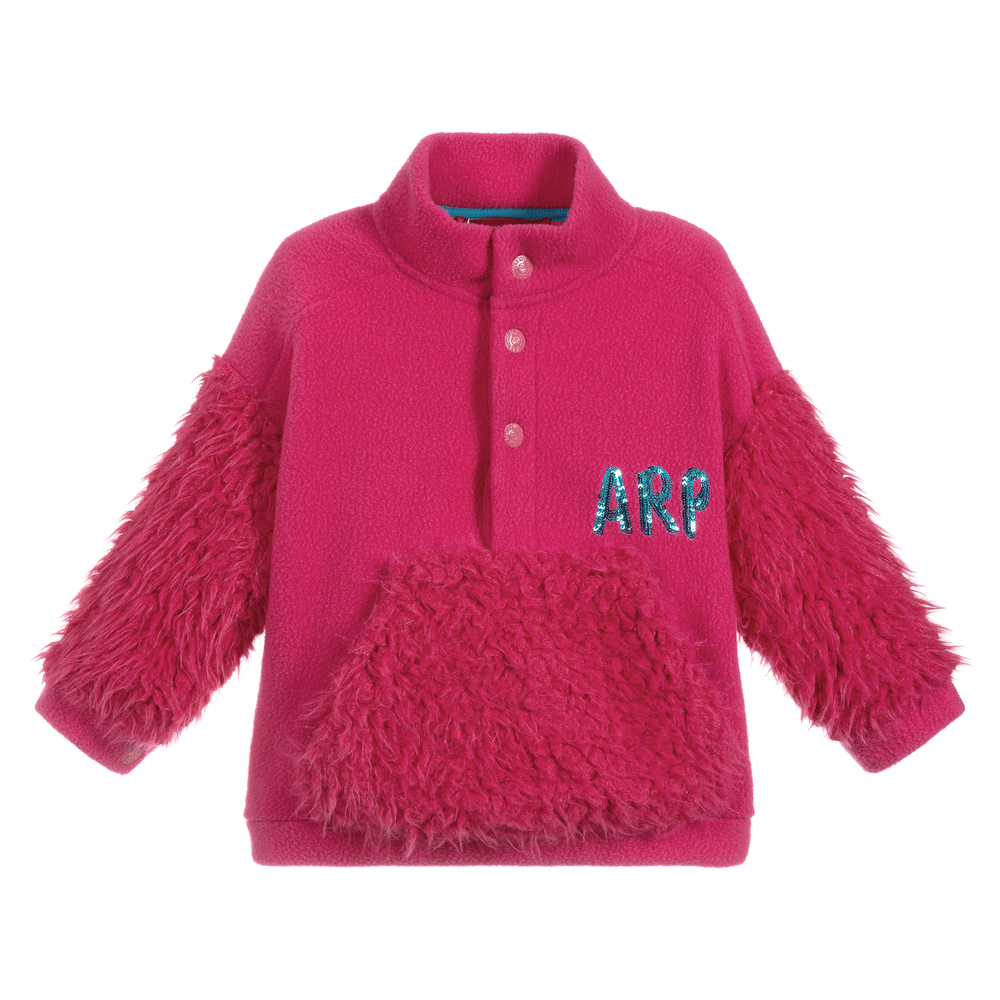 Agatha Ruiz de la Prada-Розовая флисовая толстовка для девочек | Childrensalon Outlet