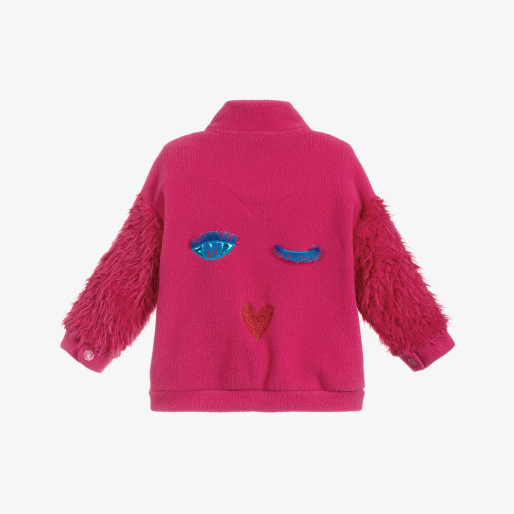 Agatha Ruiz de la Prada-سويتشيرت فليس لون زهري فيوشيا للبنات | Childrensalon Outlet