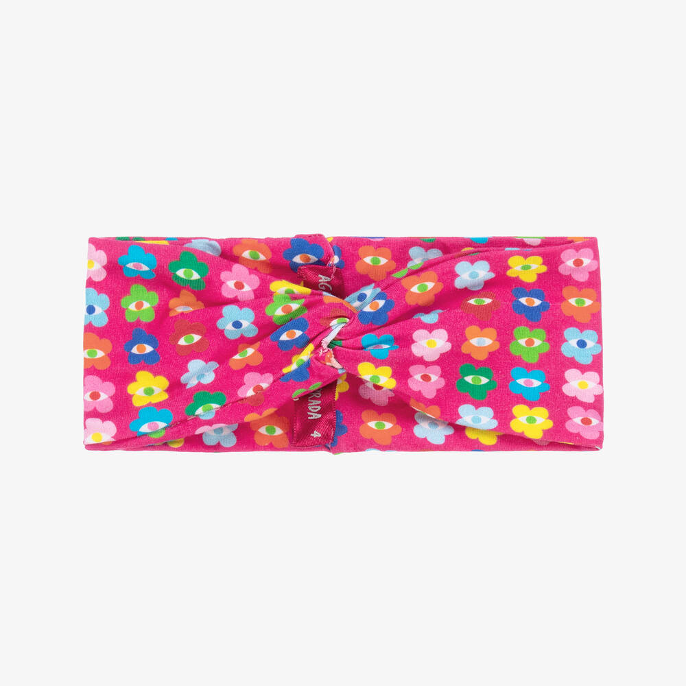 Agatha Ruiz de la Prada Girls Pink Floral Headband Childrensalon Outlet