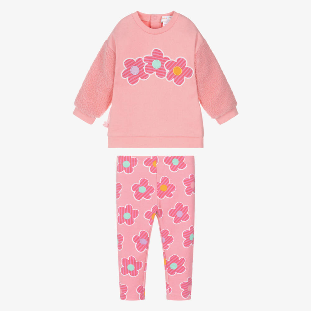 Agatha Ruiz de la Prada-Розовый цветочный комплект для девочек | Childrensalon Outlet