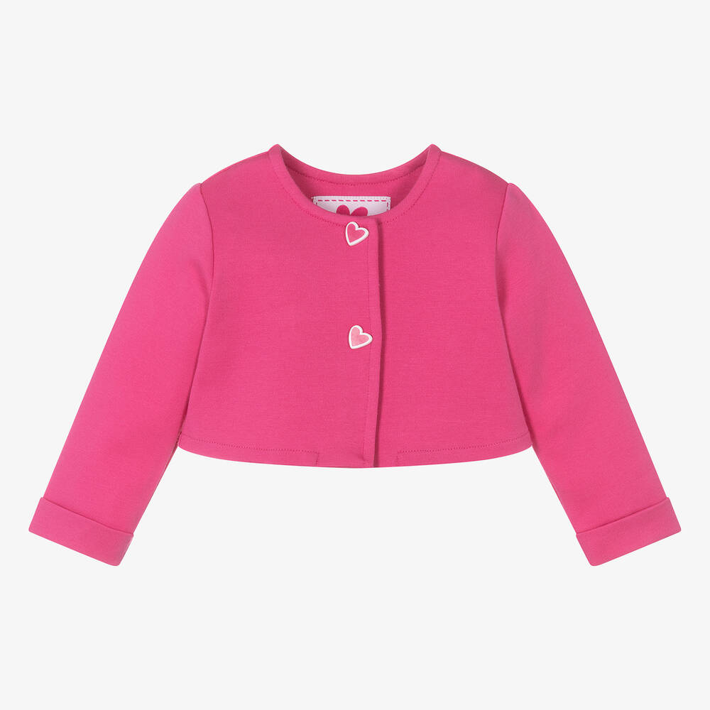 Pink cardigan for girl clearance