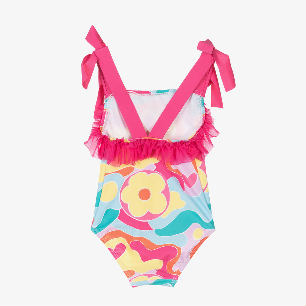 Agatha Ruiz de la Prada-Girls Pink Flower Print Swimsuit | Childrensalon Outlet