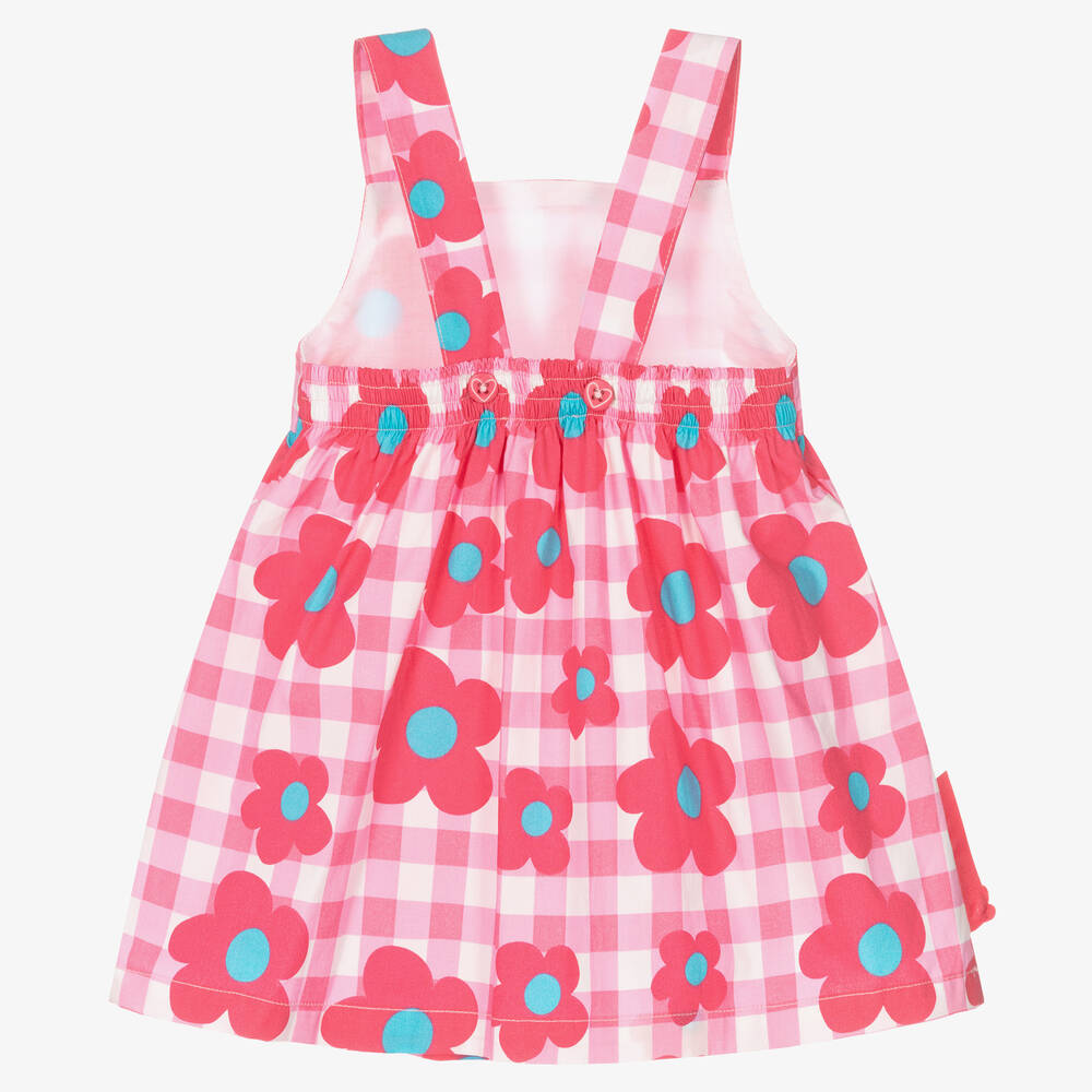 Agatha Ruiz de la Prada-Розовое хлопковое платье в клетку | Childrensalon Outlet