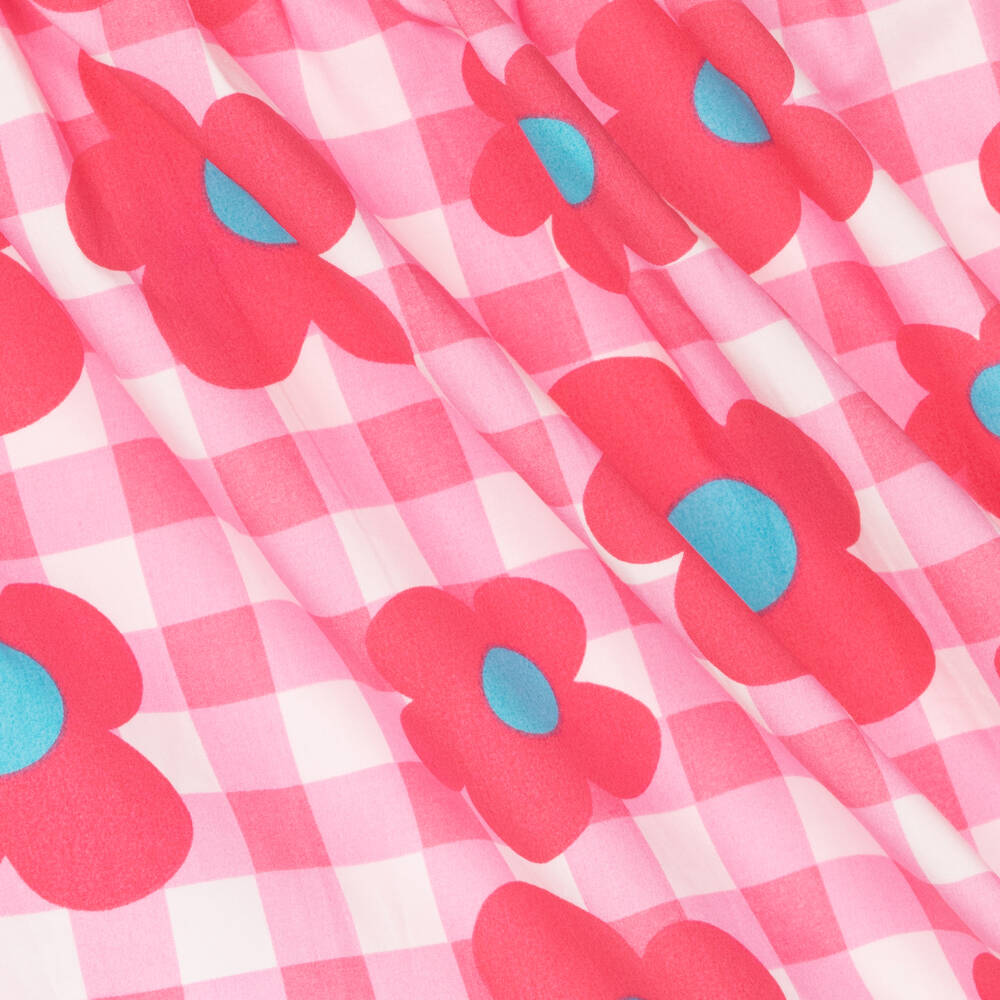Agatha Ruiz de la Prada-Розовое хлопковое платье в клетку | Childrensalon Outlet