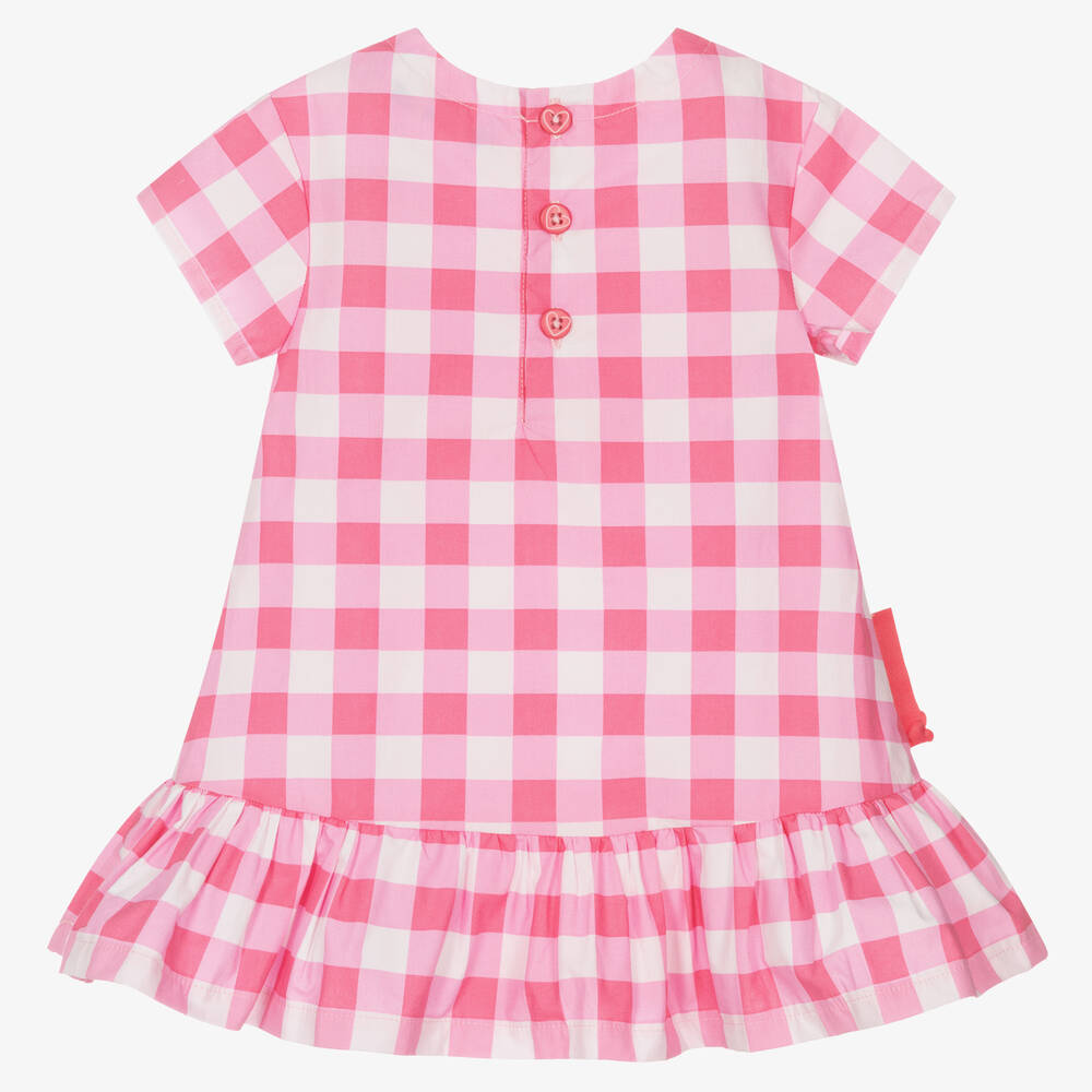 Agatha Ruiz de la Prada-Розовое хлопковое платье в клетку | Childrensalon Outlet
