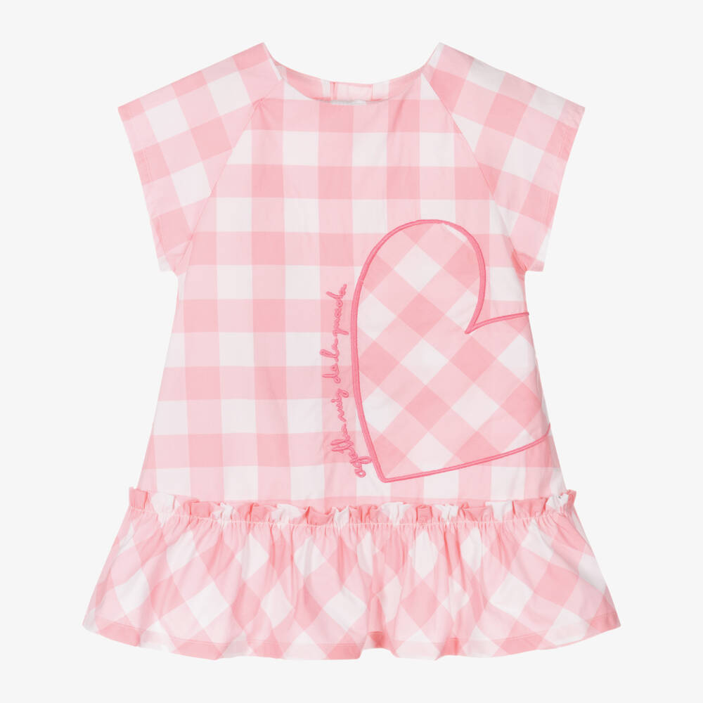 Agatha Ruiz de la Prada-فستان بناتي وردي بنقشة القلوب | Childrensalon Outlet