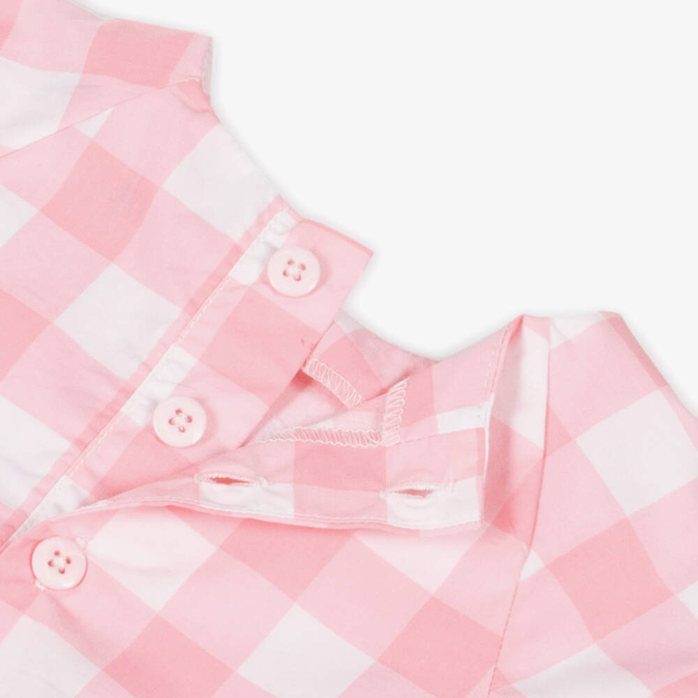 Agatha Ruiz de la Prada-Girls Pink Gingham Heart Dress | Childrensalon Outlet