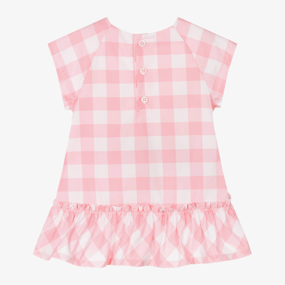 Agatha Ruiz de la Prada-Girls Pink Gingham Heart Dress | Childrensalon Outlet