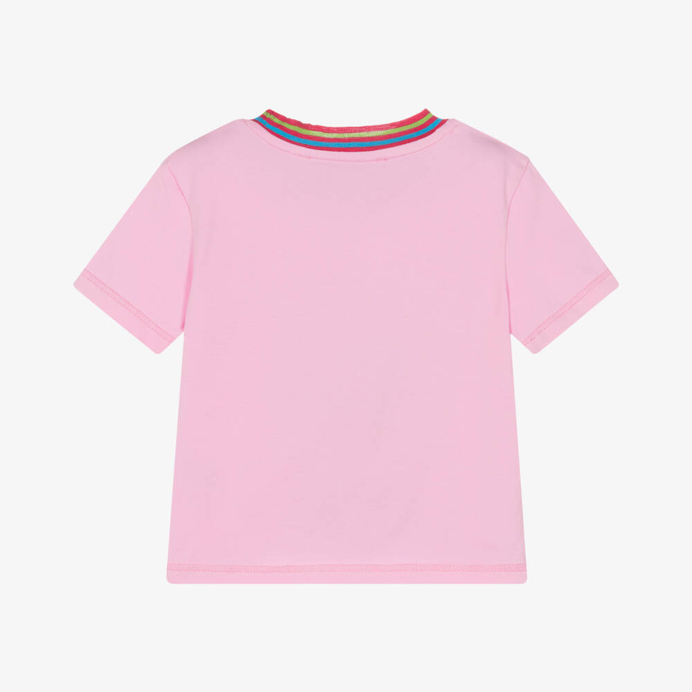 Agatha Ruiz de la Prada-Girls Pink Graphic Cotton Tee | Childrensalon Outlet