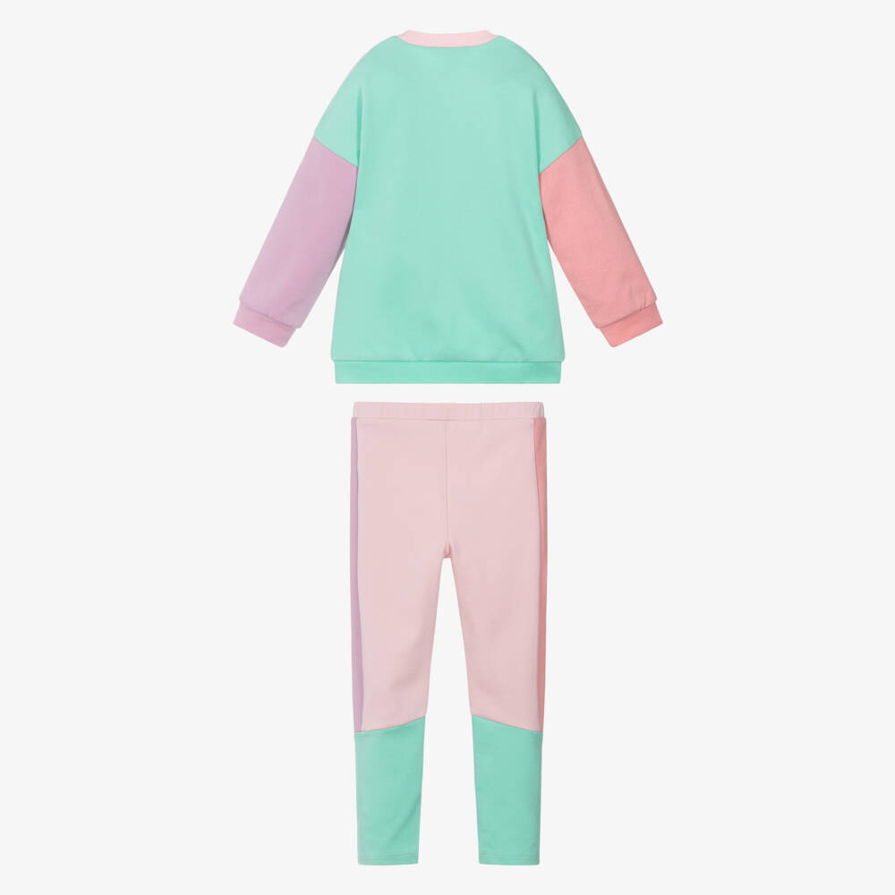 Agatha Ruiz de la Prada-Girls Pink & Green Colourblock Leggings Set | Childrensalon Outlet