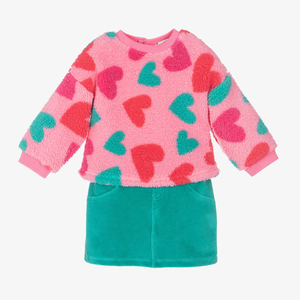Agatha Ruiz de la Prada-Girls Pink & Green Skirt Set | Childrensalon Outlet