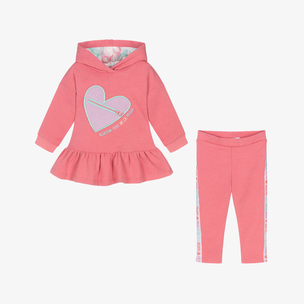 Agatha Ruiz de la Prada-طقم ليقنز لون زهري للبنات | Childrensalon Outlet