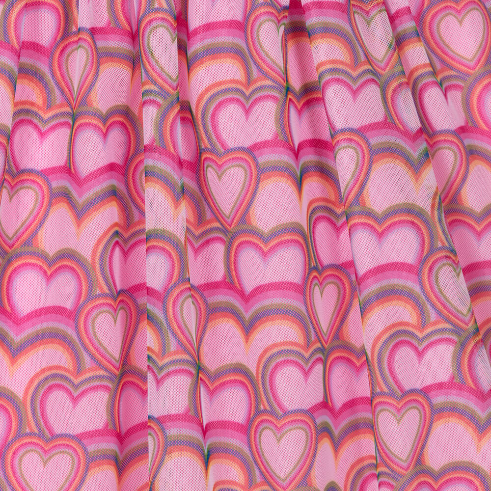 Agatha Ruiz de la Prada-Girls Pink Heart Tulle Dress | Childrensalon Outlet