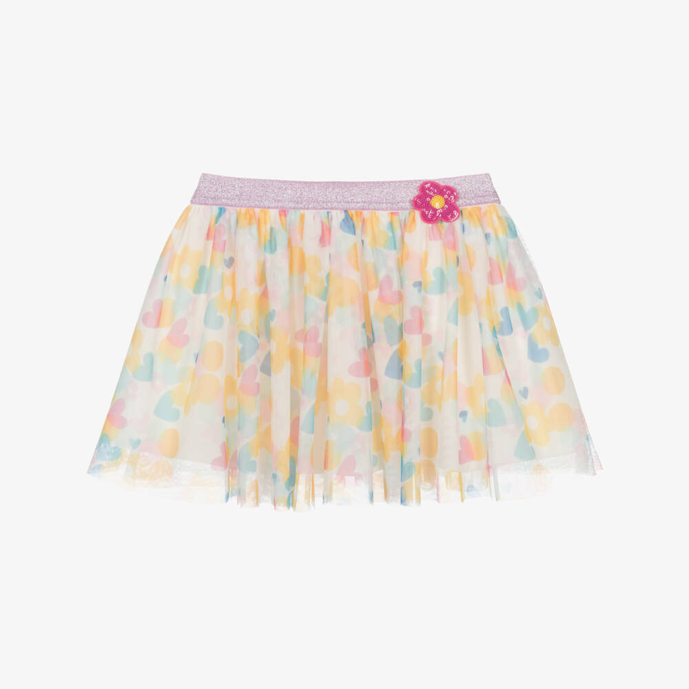 Agatha Ruiz de la Prada-Girls Pink Heart Tulle Skirt | Childrensalon Outlet