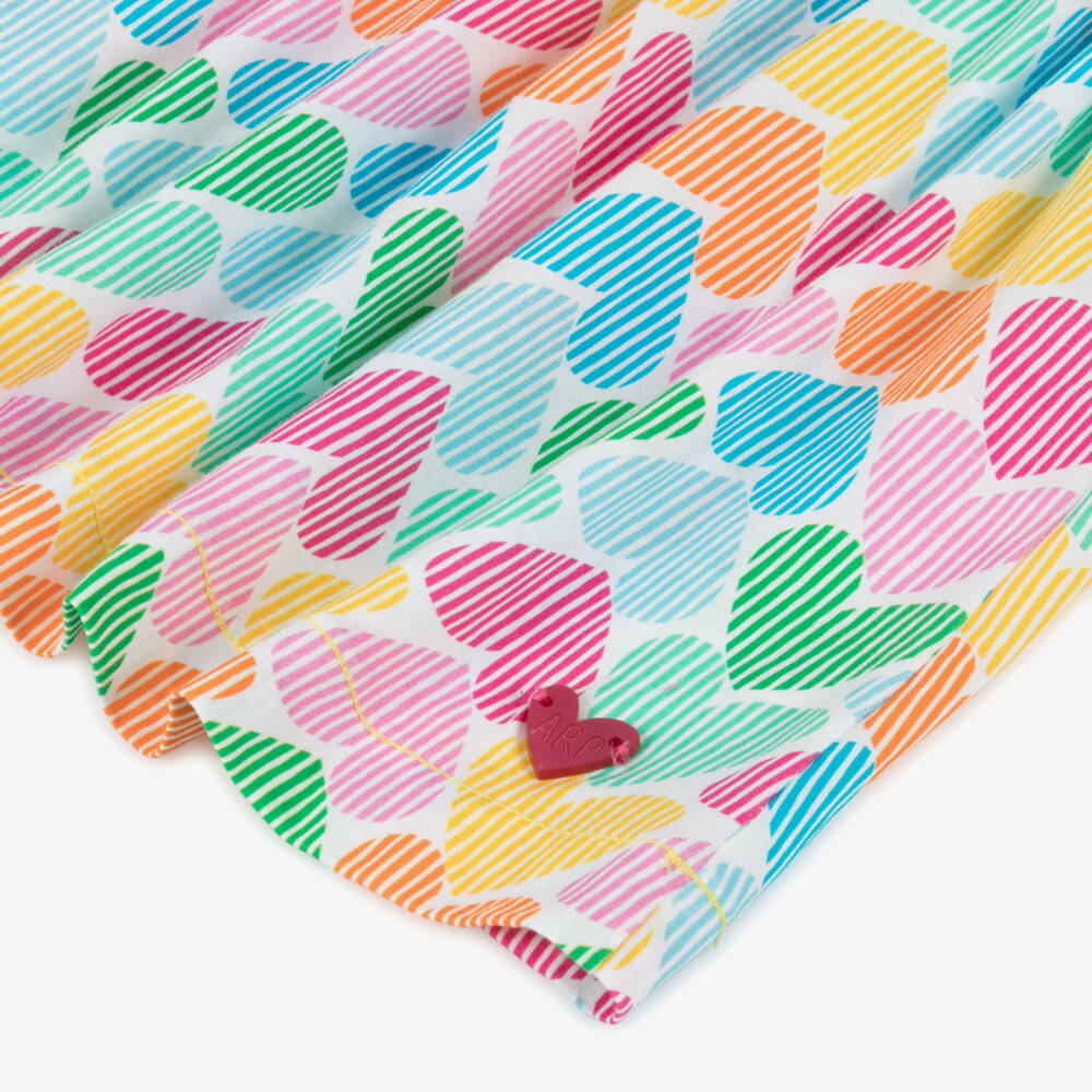 Agatha Ruiz de la Prada-Girls Pink Heartful Cotton Dress | Childrensalon Outlet