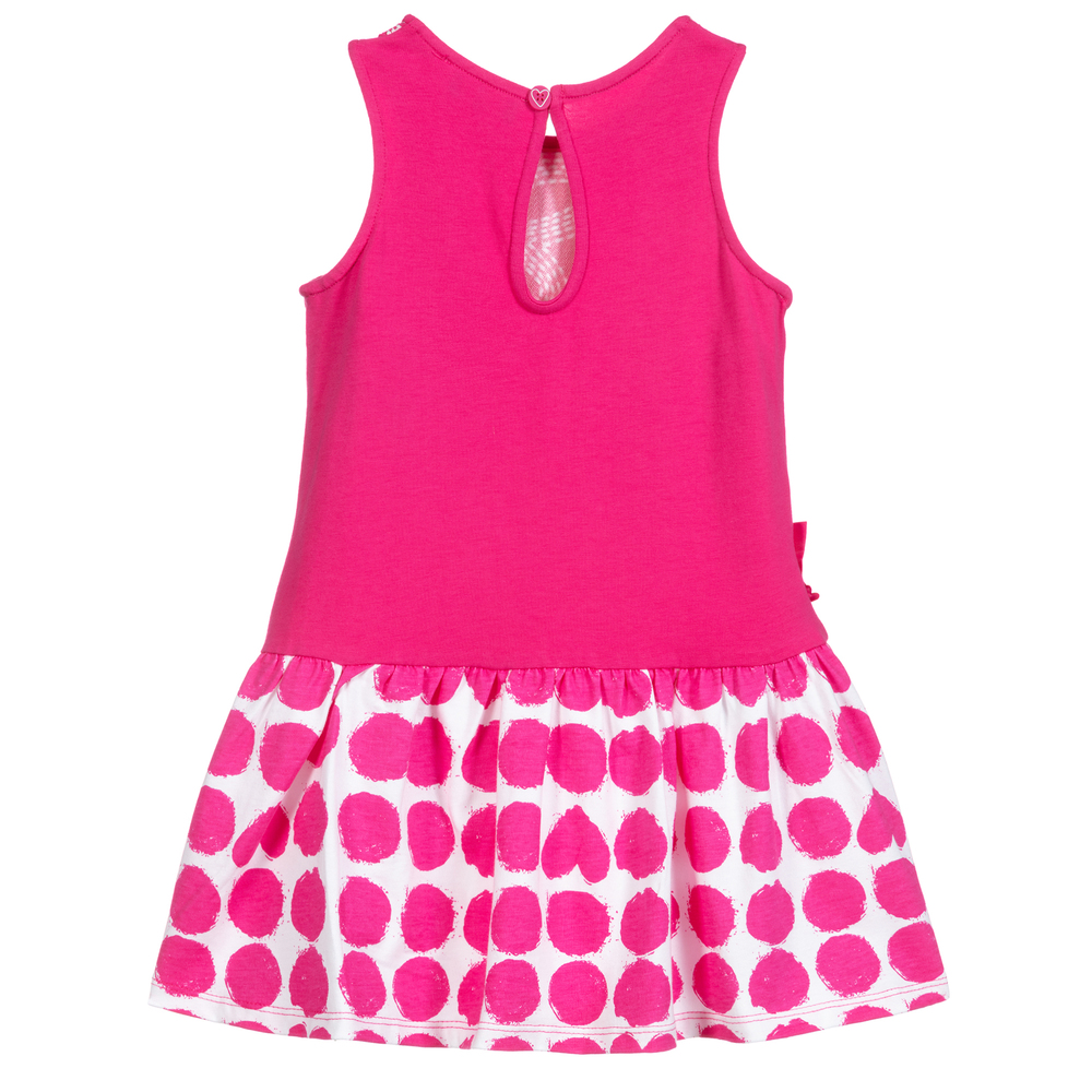 Agatha Ruiz de la Prada-Розовое платье с сердечками для девочек | Childrensalon Outlet