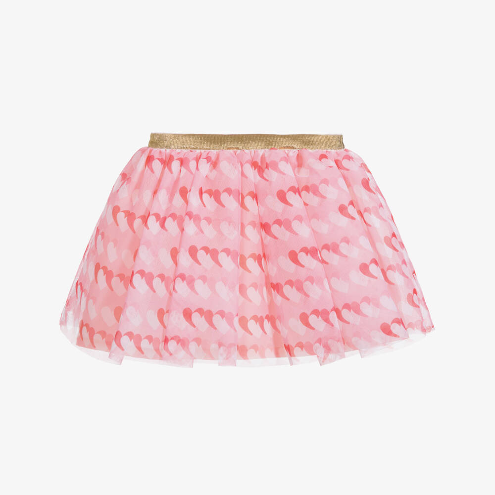 Agatha Ruiz de la Prada-Girls Pink Hearts Tulle Skirt | Childrensalon Outlet