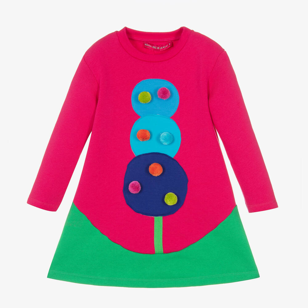 Agatha Ruiz de la Prada - Girls Pink Jersey Dress | Childrensalon