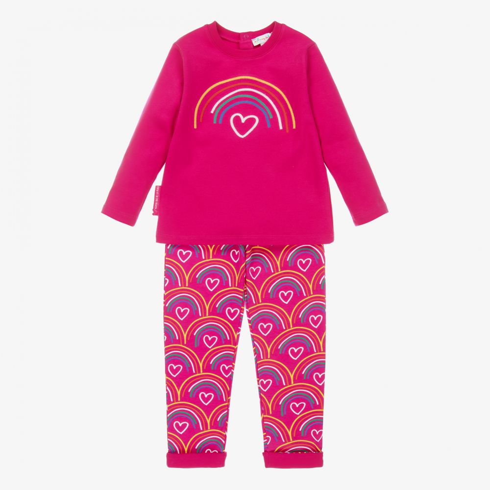 Agatha Ruiz de la Prada-Girls Pink Jersey Tracksuit  | Childrensalon Outlet