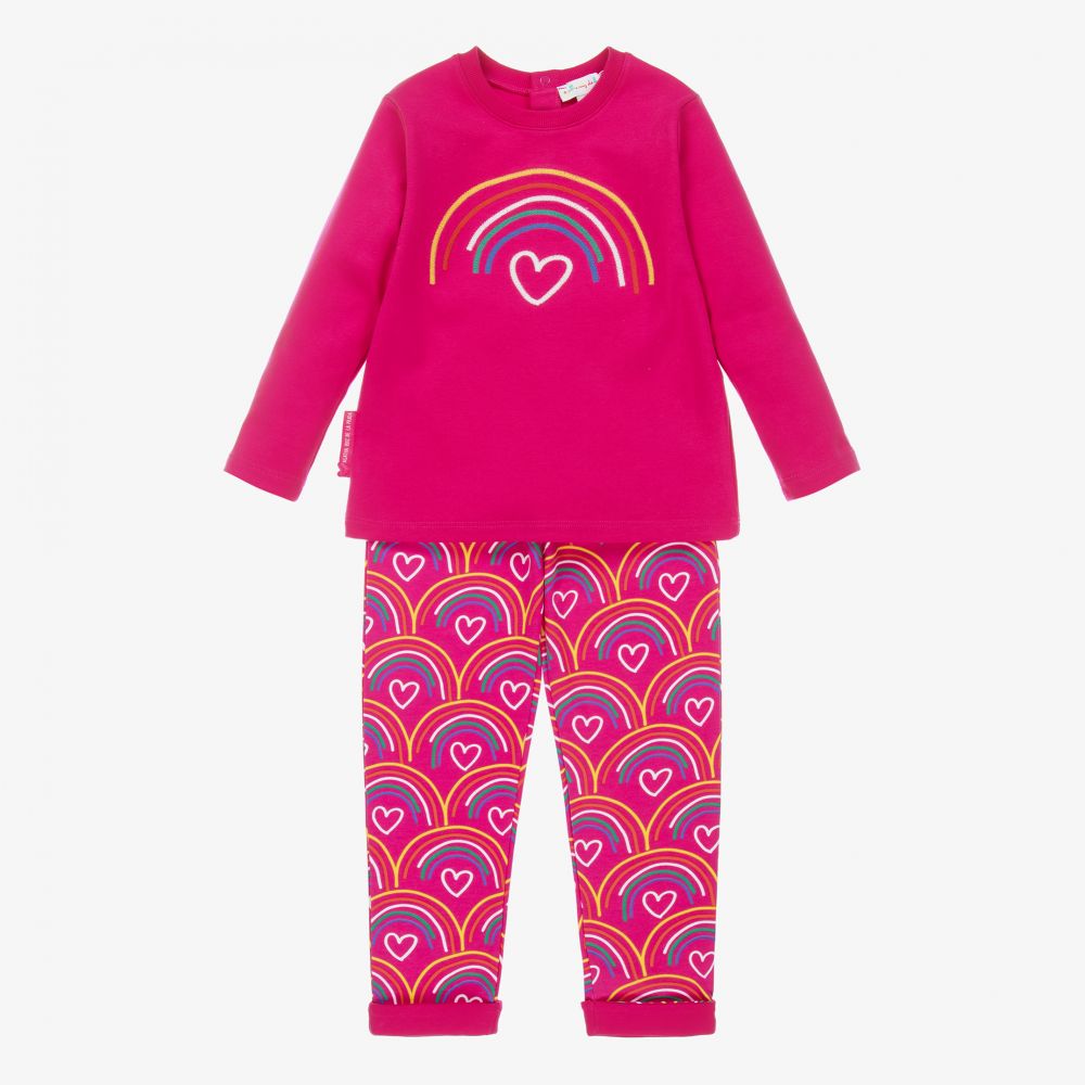 Agatha Ruiz de la Prada - Survêtement rose en jersey Arc-en-ciel  | Childrensalon