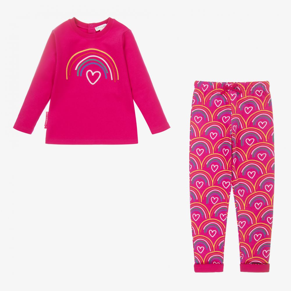 Agatha Ruiz de la Prada-Розовый спортивный костюм из джерси для девочек | Childrensalon Outlet