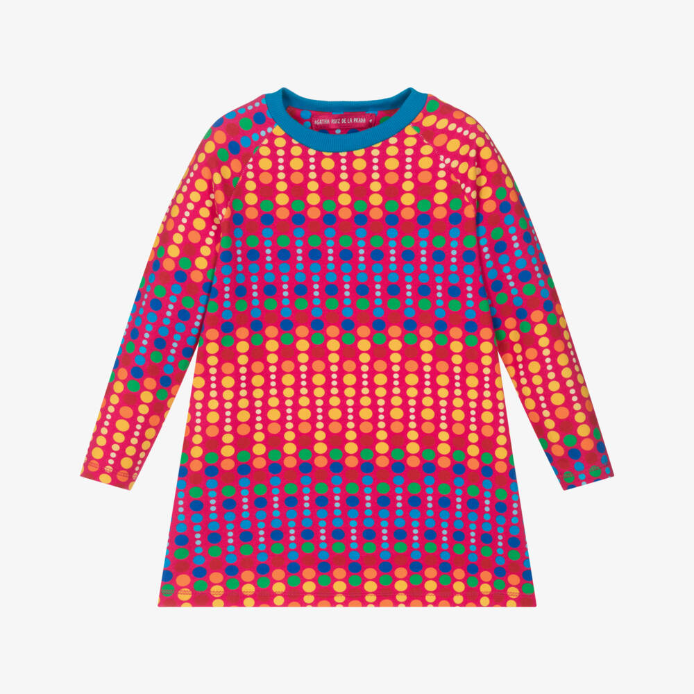 Agatha Ruiz de la Prada-Платье из хлопка в розовый горошек для девочек | Childrensalon Outlet