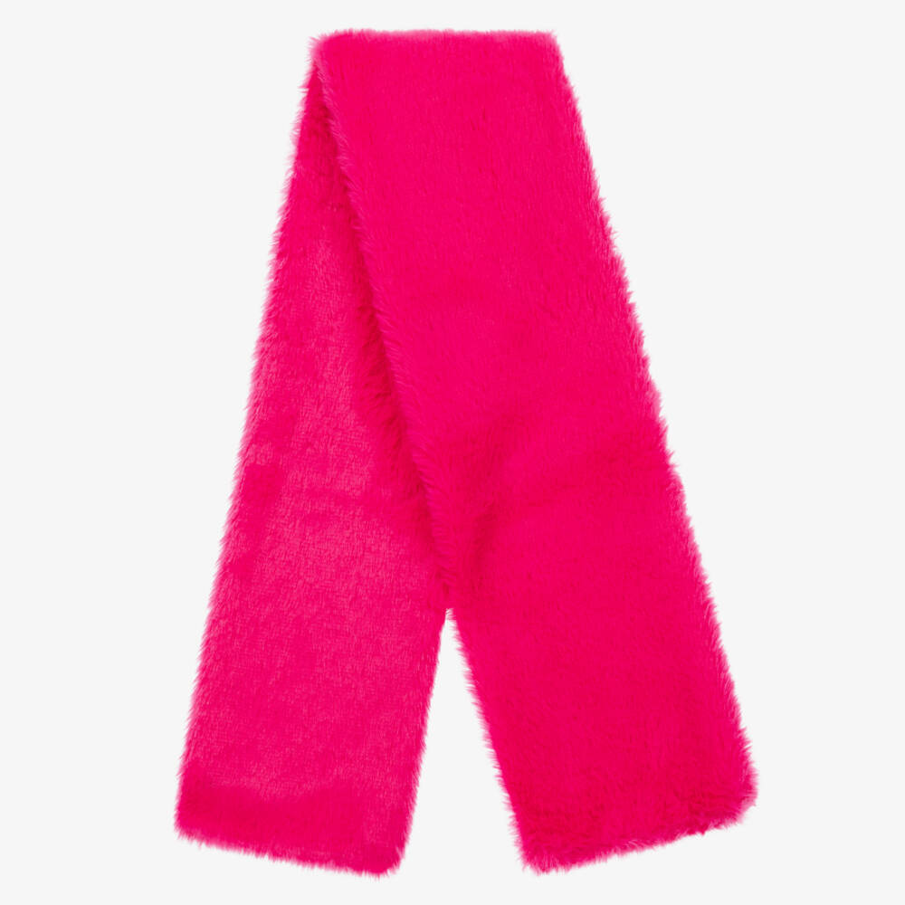 Agatha Ruiz de la Prada-طقم قبعة بوم-بوم وسكارف قطن لون زهري للبنات | Childrensalon Outlet