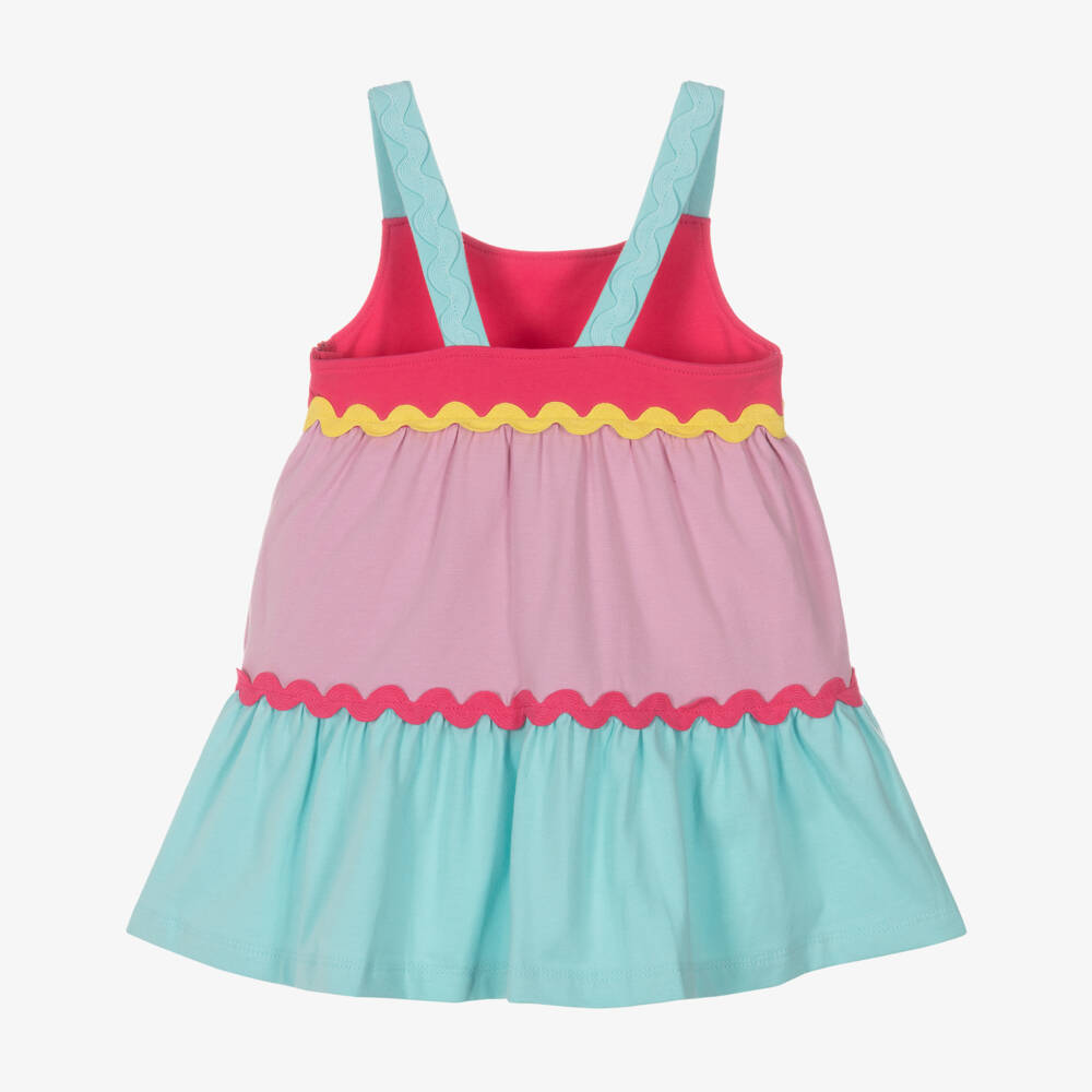 Agatha Ruiz de la Prada-Girls Pink, Purple & Blue Tiered Dress | Childrensalon Outlet