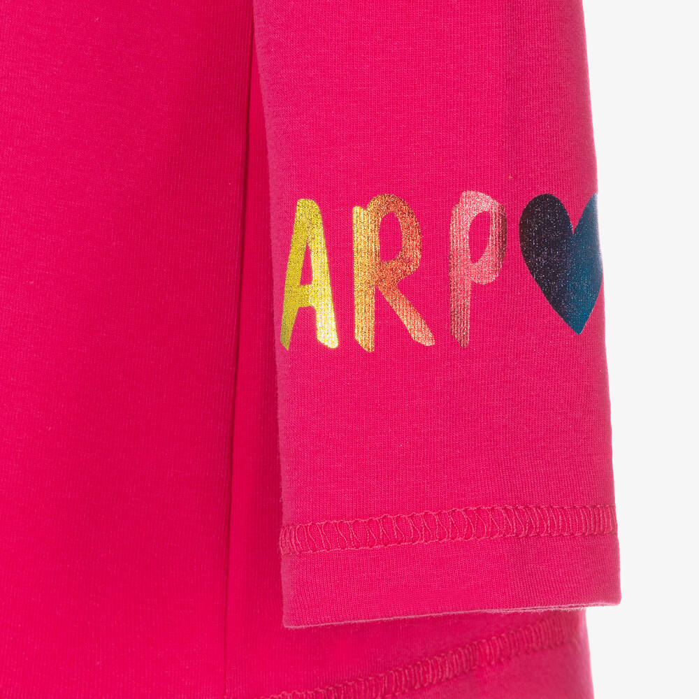 Agatha Ruiz de la Prada - Girls Pink Roll Neck Top | Childrensalon Outlet
