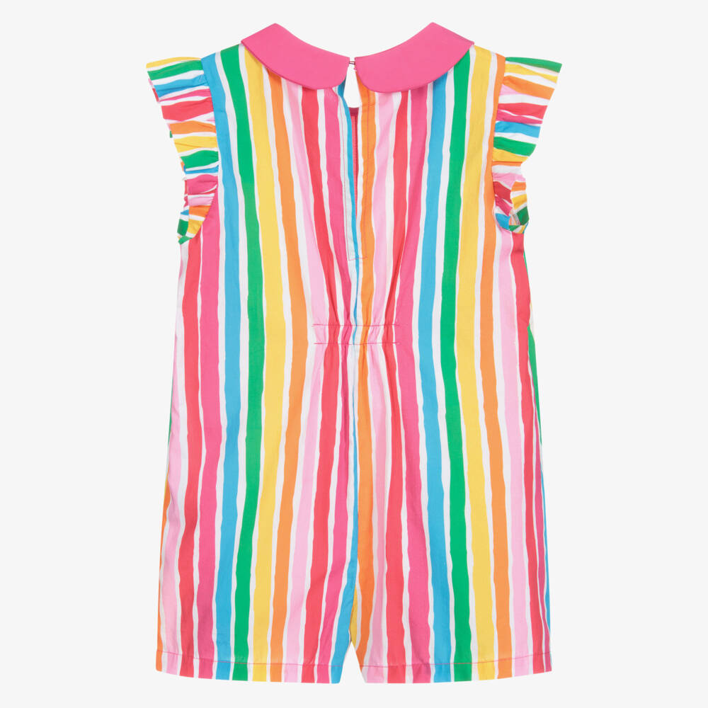 Agatha Ruiz de la Prada-Girls Pink Striped Playsuit | Childrensalon Outlet