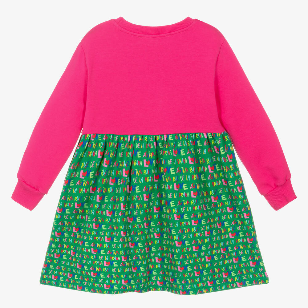 Agatha Ruiz de la Prada-Girls Pink Sweatshirt Dress | Childrensalon Outlet