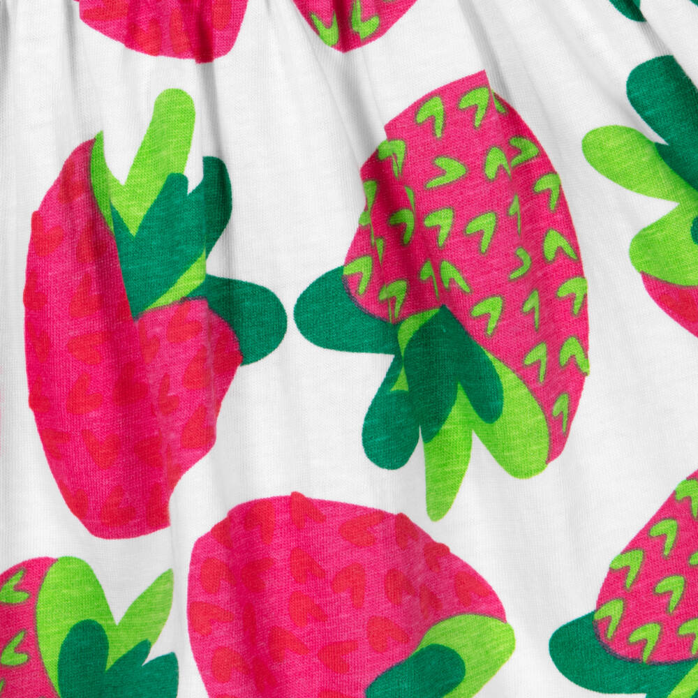 Agatha Ruiz de la Prada-فستان بناتي وردي وأبيض "بيري ديلايت" | Childrensalon Outlet