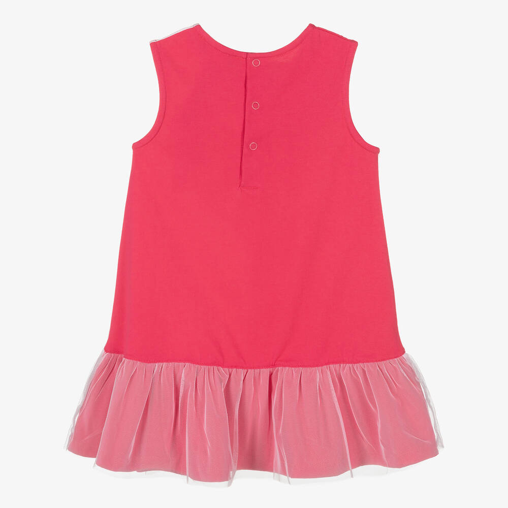 Agatha Ruiz de la Prada-Розово-белое платье с сердцем | Childrensalon Outlet