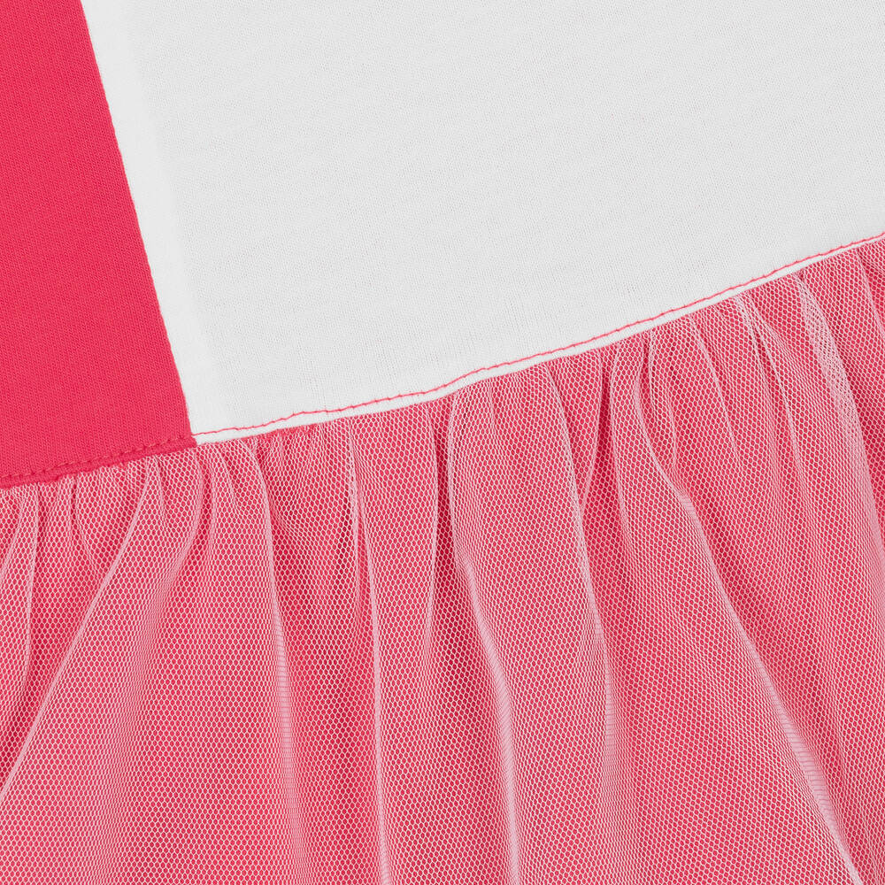 Agatha Ruiz de la Prada-Розово-белое платье с сердцем | Childrensalon Outlet