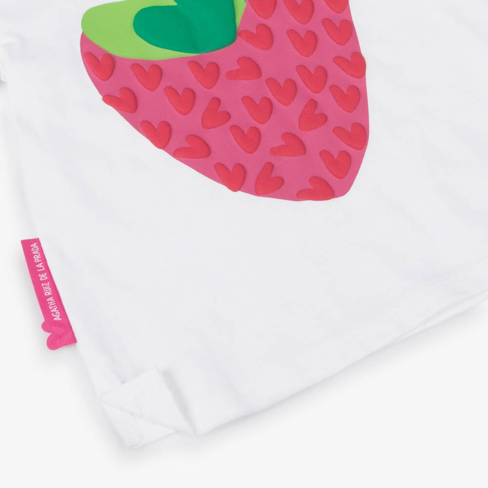 Agatha Ruiz de la Prada-Girls Pink & White Jersey Ensemble | Childrensalon Outlet