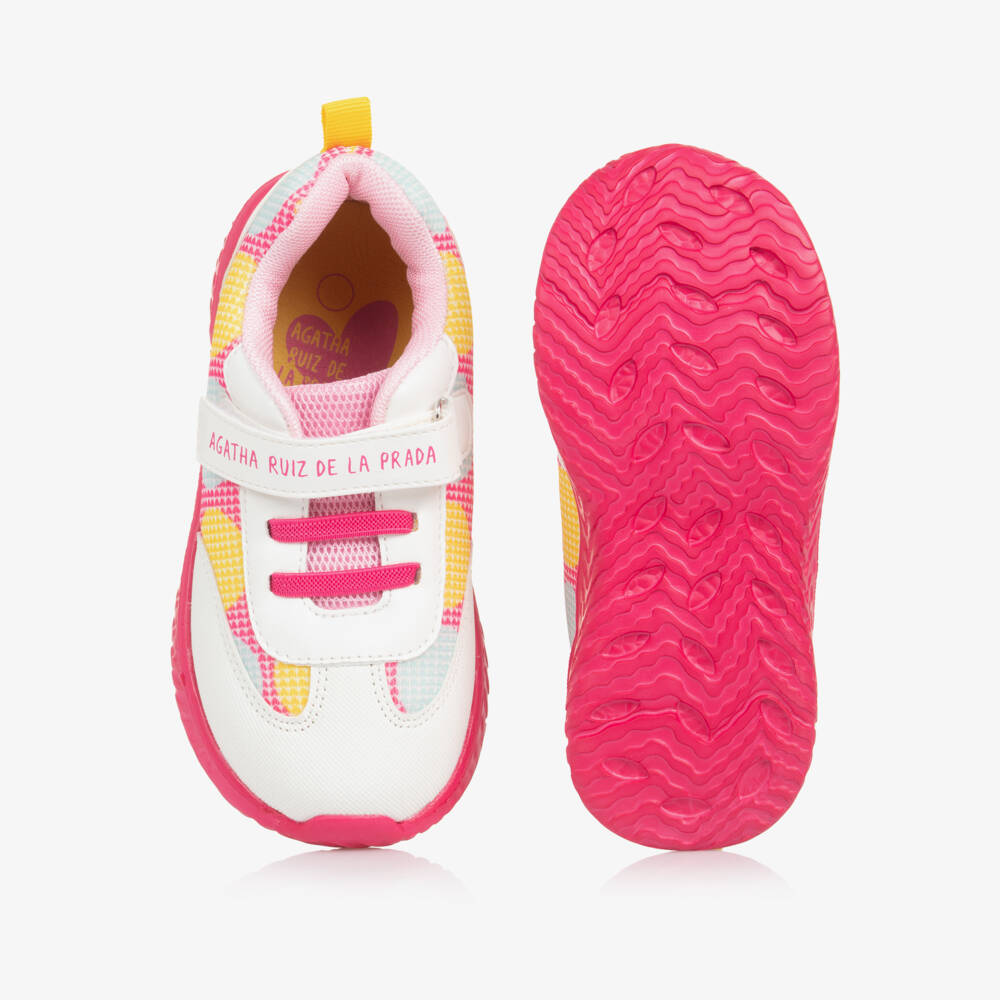 Agatha Ruiz de la Prada-Girls Pink & White Polka Dot Sneakers | Childrensalon Outlet