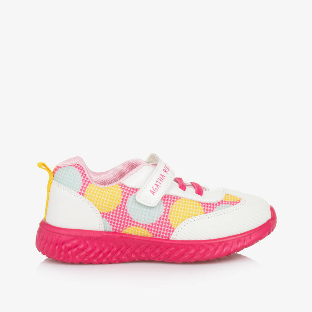 Agatha Ruiz de la Prada-Girls Pink & White Polka Dot Sneakers | Childrensalon Outlet