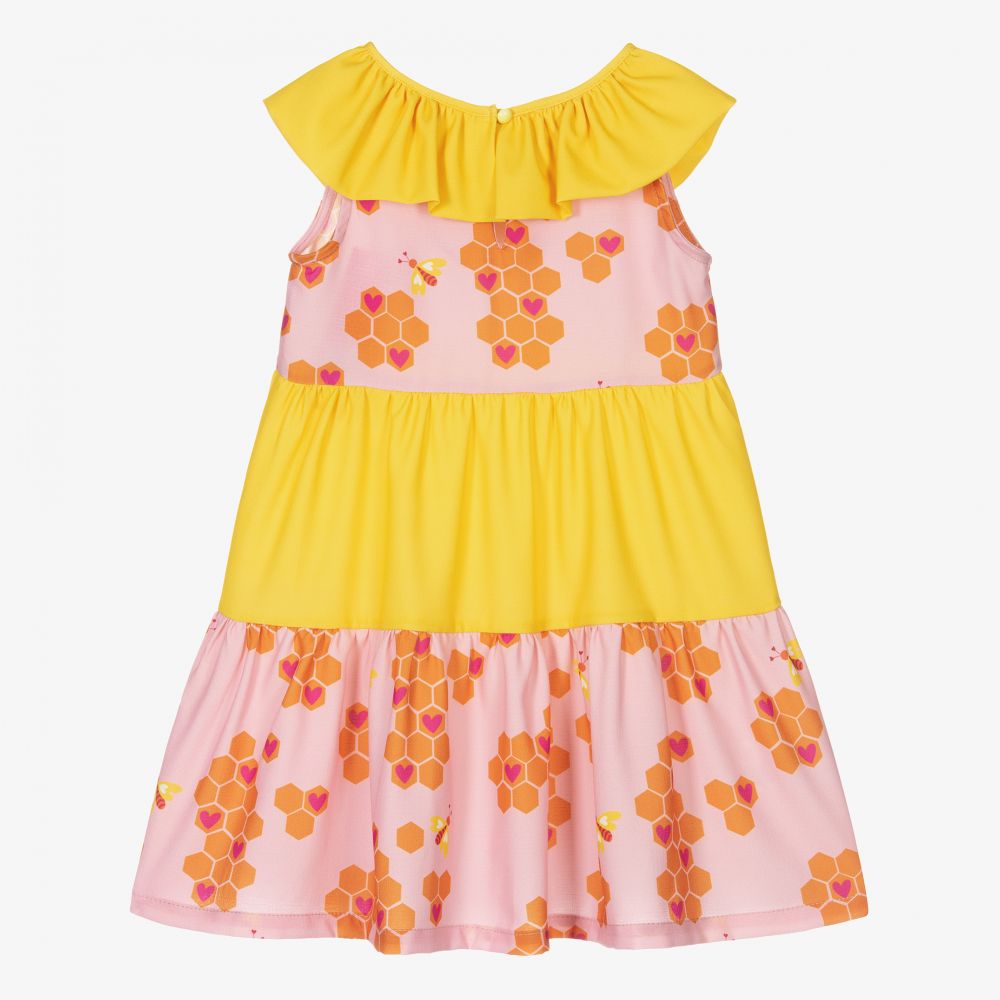 Agatha Ruiz de la Prada-Girls Pink & Yellow Dress | Childrensalon Outlet