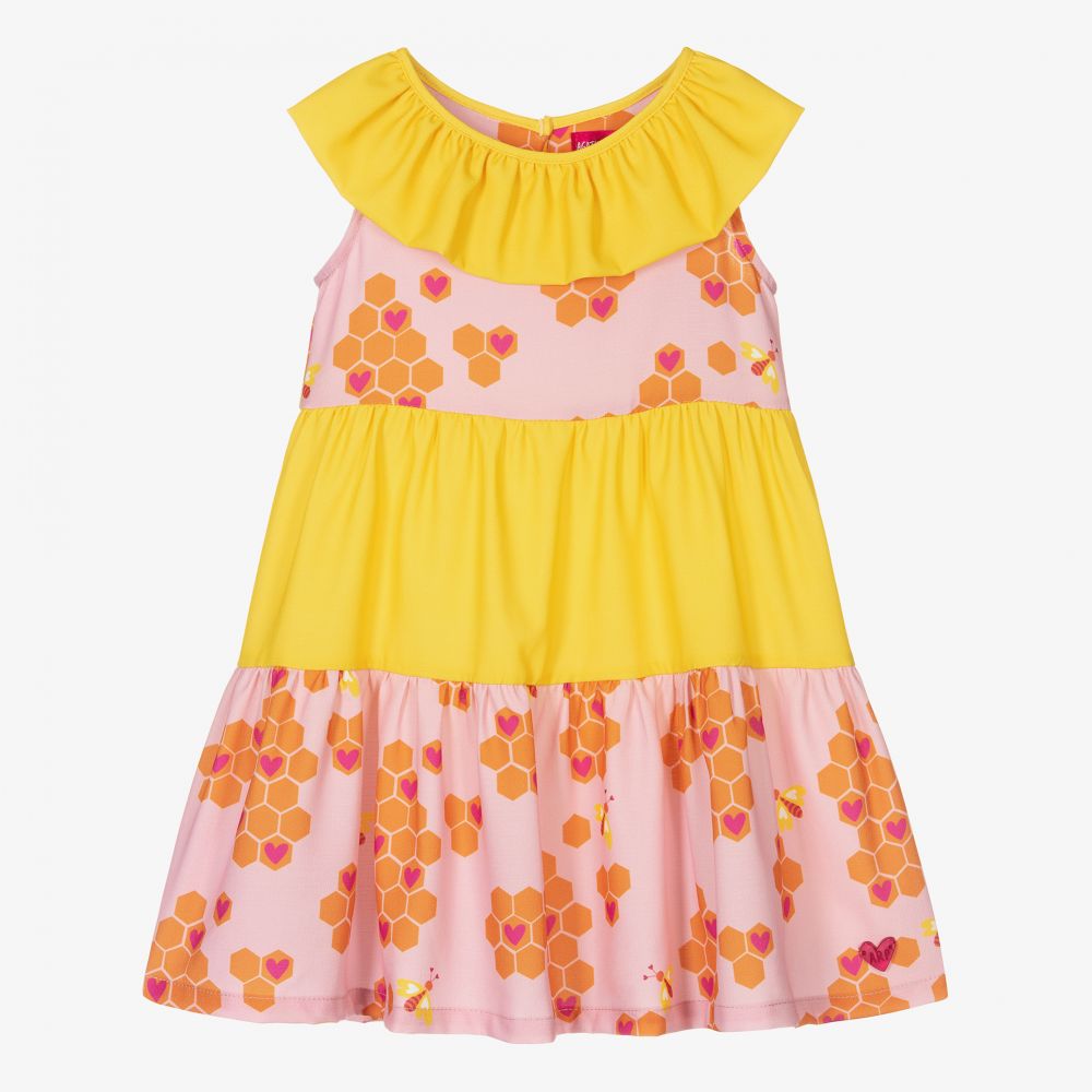 Agatha Ruiz de la Prada - Vestido rosa y amarillo para niña | Childrensalon Outlet Agatha Ruiz de la Prada - Vestido rosa y amarillo para niña | Childrensalon Outlet